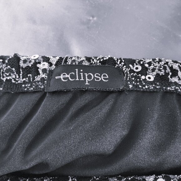 Black & Silver Strapless Cocktail Dress - Picture 7 of 7